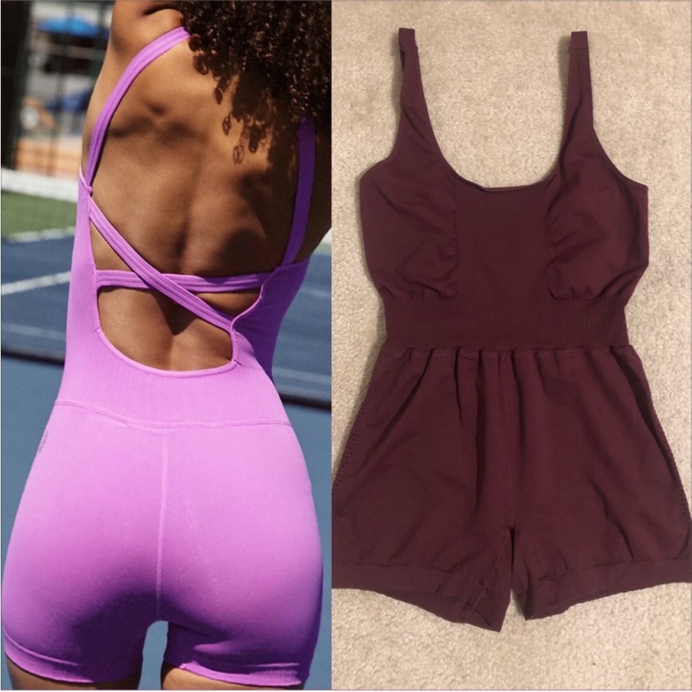 FREE PEOPLE | Movement Good Karma Runsie In Oxblood Size XS